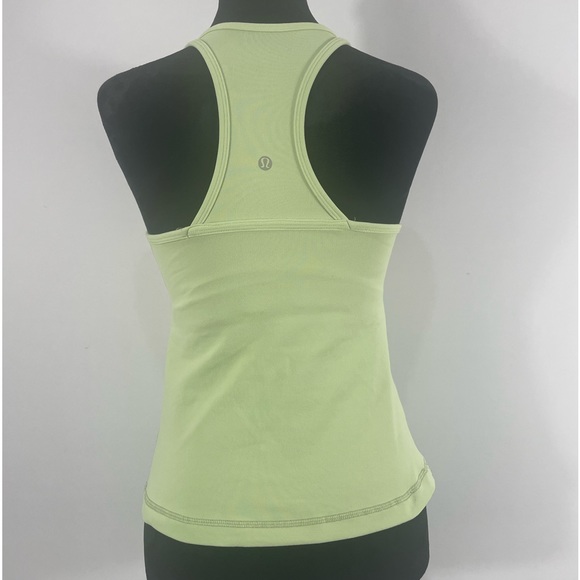 LULULEMON Green, Mint, Deep V Neck, Racetrack Tank, Built in Bra,Size Small - Picture 4 of 10